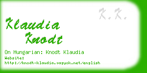 klaudia knodt business card